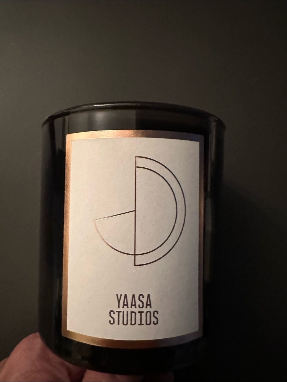 Yaasa Studios - Eight Thirty Scented Candle - Black Glass/Black Candle (Unused)